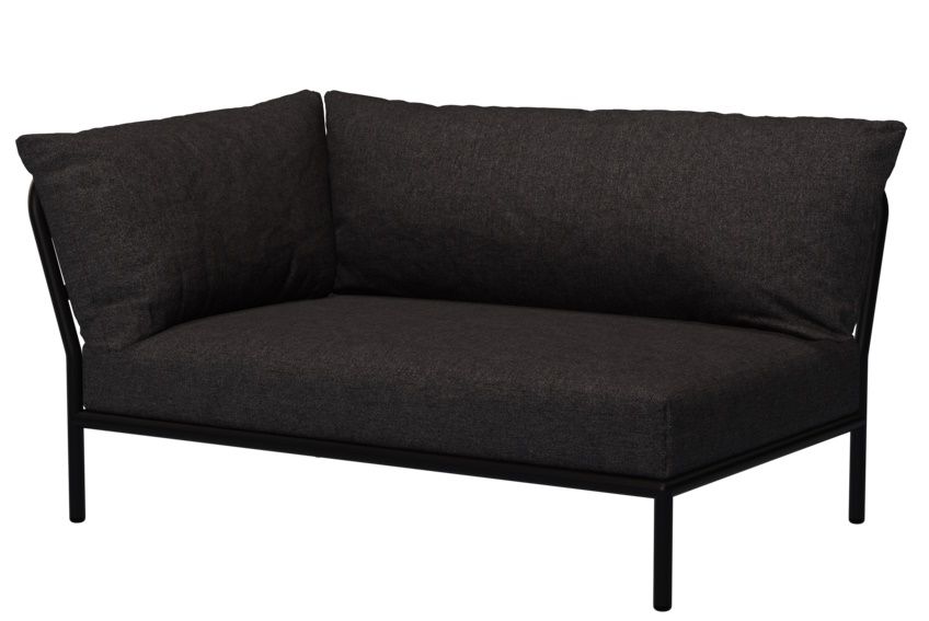 Houe Level 2 Outdoor Sofa, linke Ecke, graues Lounge Möbel mit wetterfesten Kissen für Garten und Terrasse.