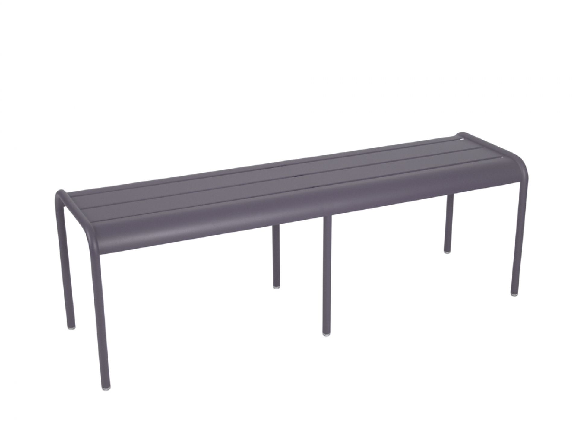 Luxembourg Bank von Fermob für den Außenbereich, modernes Design aus Metall in Pflaume.
