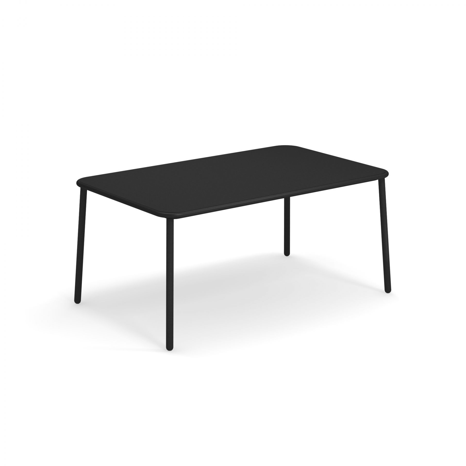 Schwarzer, rechteckiger Yard Tisch von emu, ideal für den Garten oder die Terrasse.