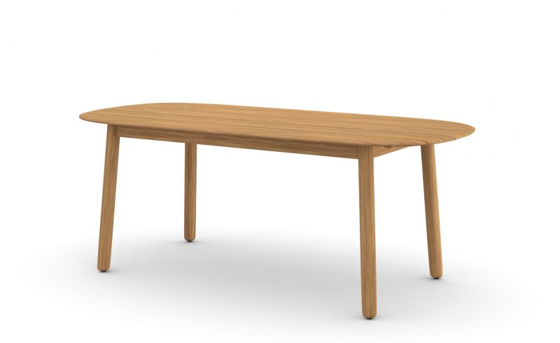 Mbrace Esstisch von Dedon, 200cm Länge, aus Teakholz, für den Garten oder die Terrasse.