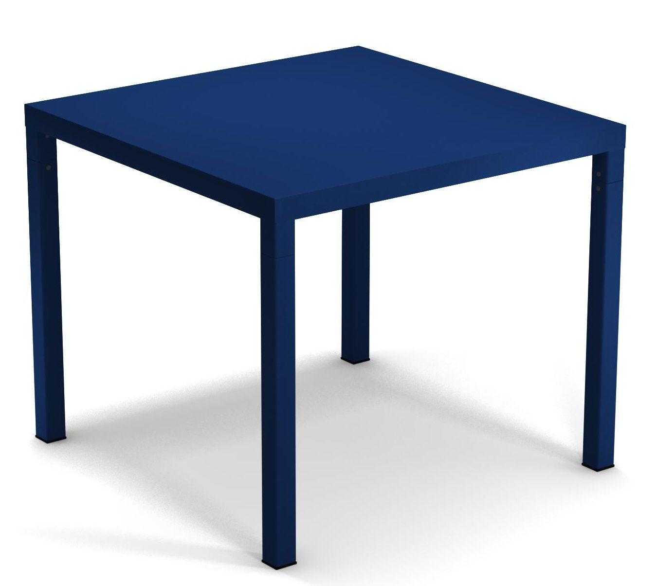 Blauer Nova Tisch von Emu für den Außenbereich, quadratisch und modern designt.