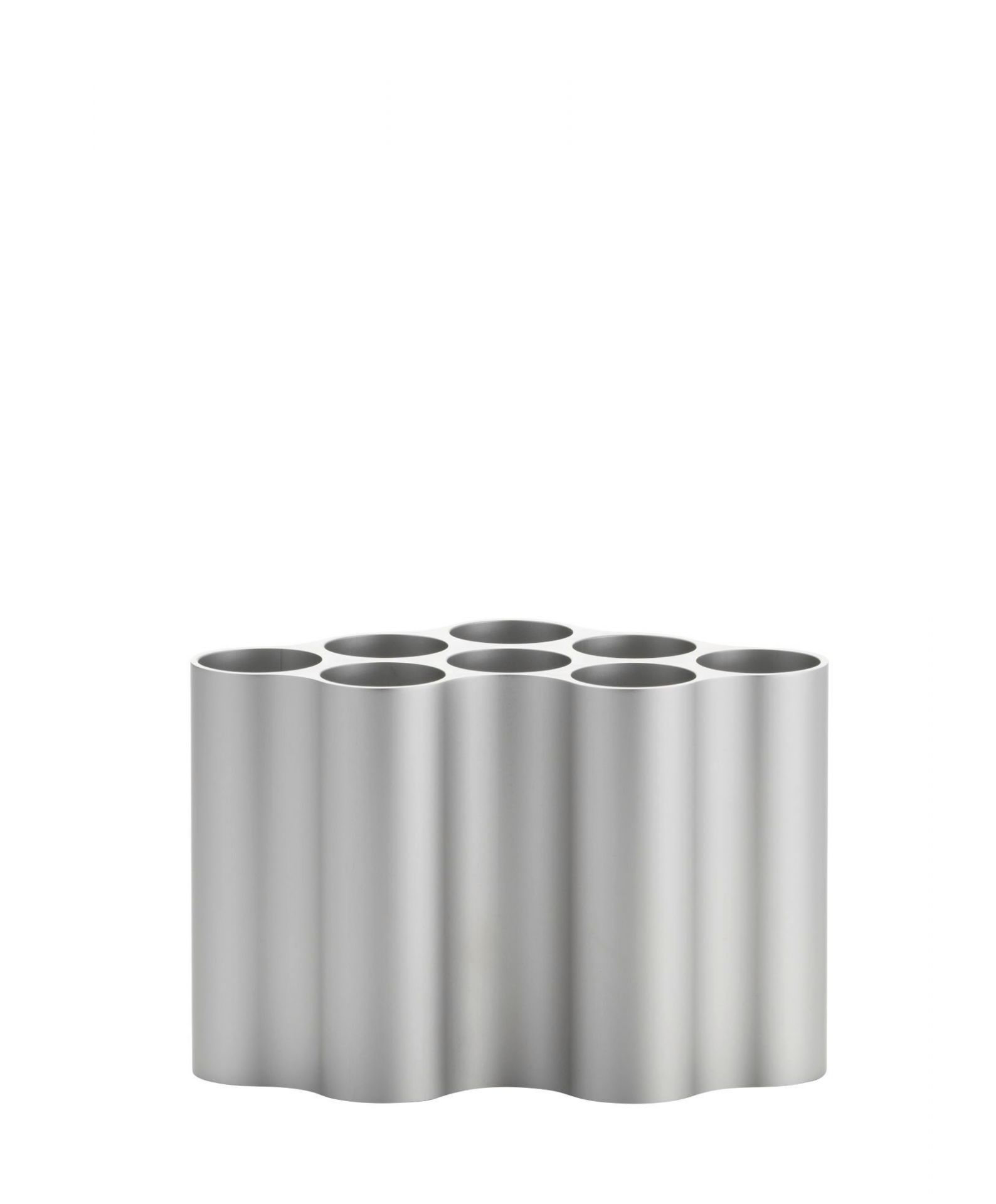 Silberne Nuage Vase von Vitra, abstrakte Wolkenform mit acht Öffnungen für Blumen.