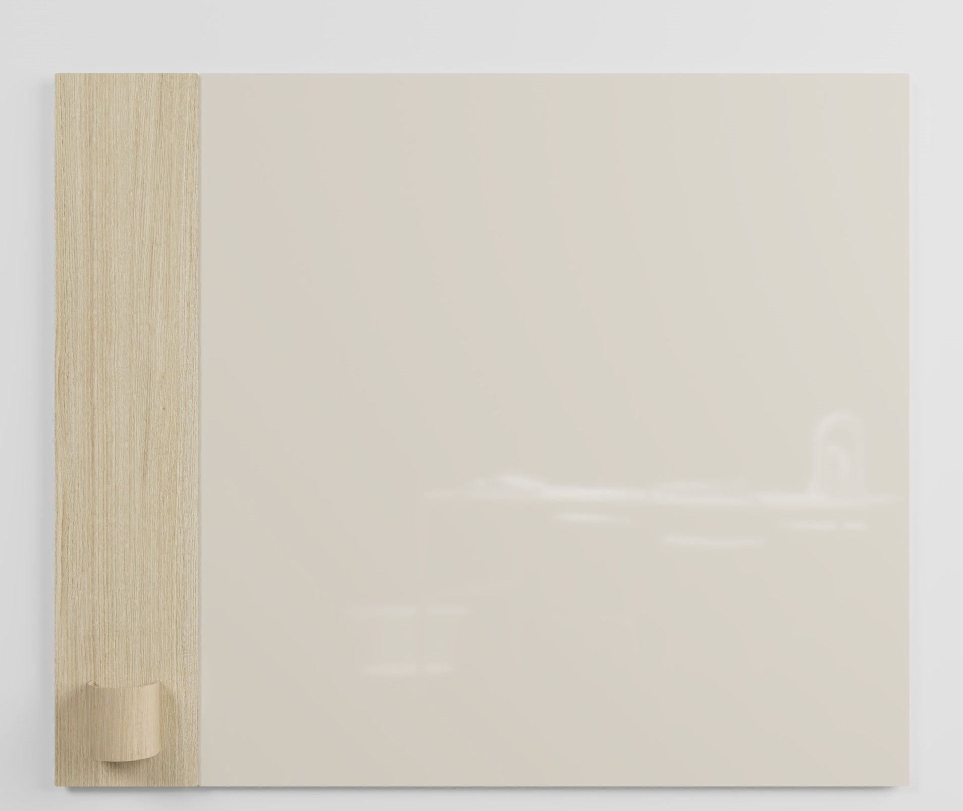 Helle Chat Board Classic Crafted Wandtafel aus Glas, magnetisch, mit Holzrahmen und Stifthalter.