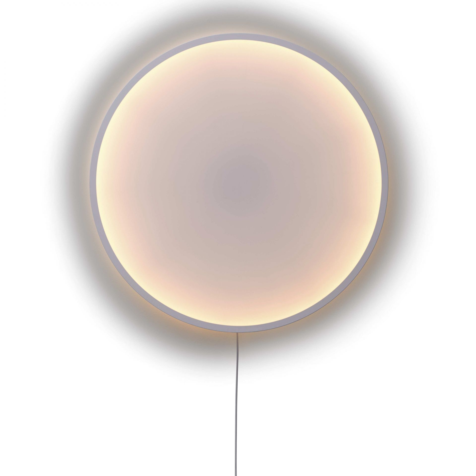 Weiße Calm Wandleuchte von Muuto, modernes Design mit sanftem, diffusem Licht für Wohnzimmer und Schlafzimmer.