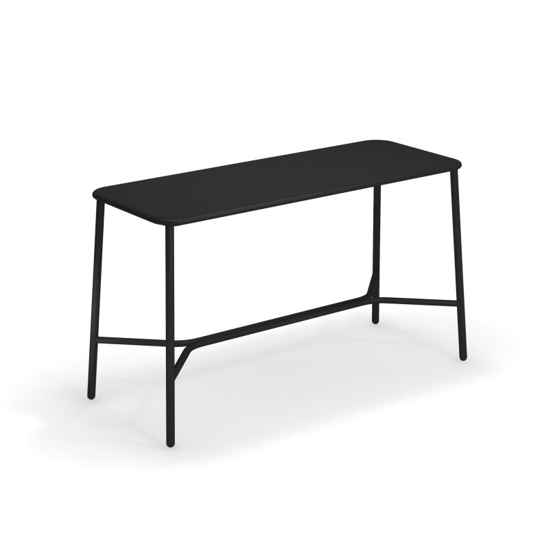 Schwarzer Yard Stehtisch 180 x 70 cm von emu, ideal für den Garten oder die Terrasse.