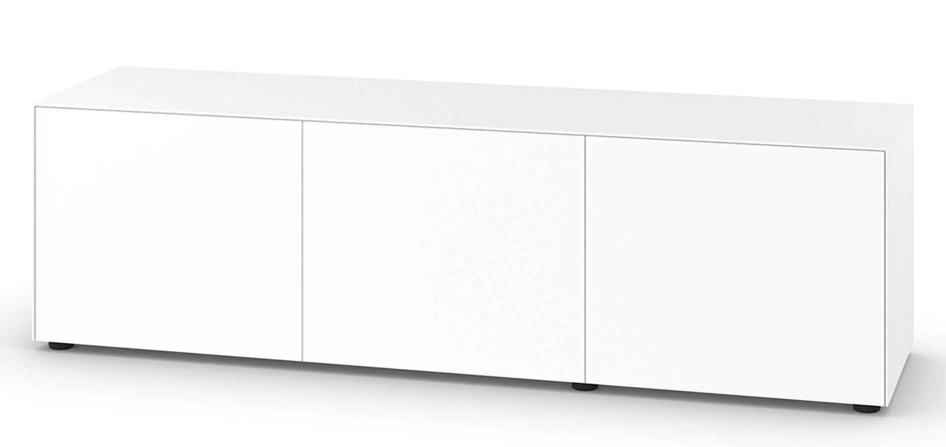 Weißes Nex Pur Box Board von Piure mit drei Türen und minimalistischem Design.