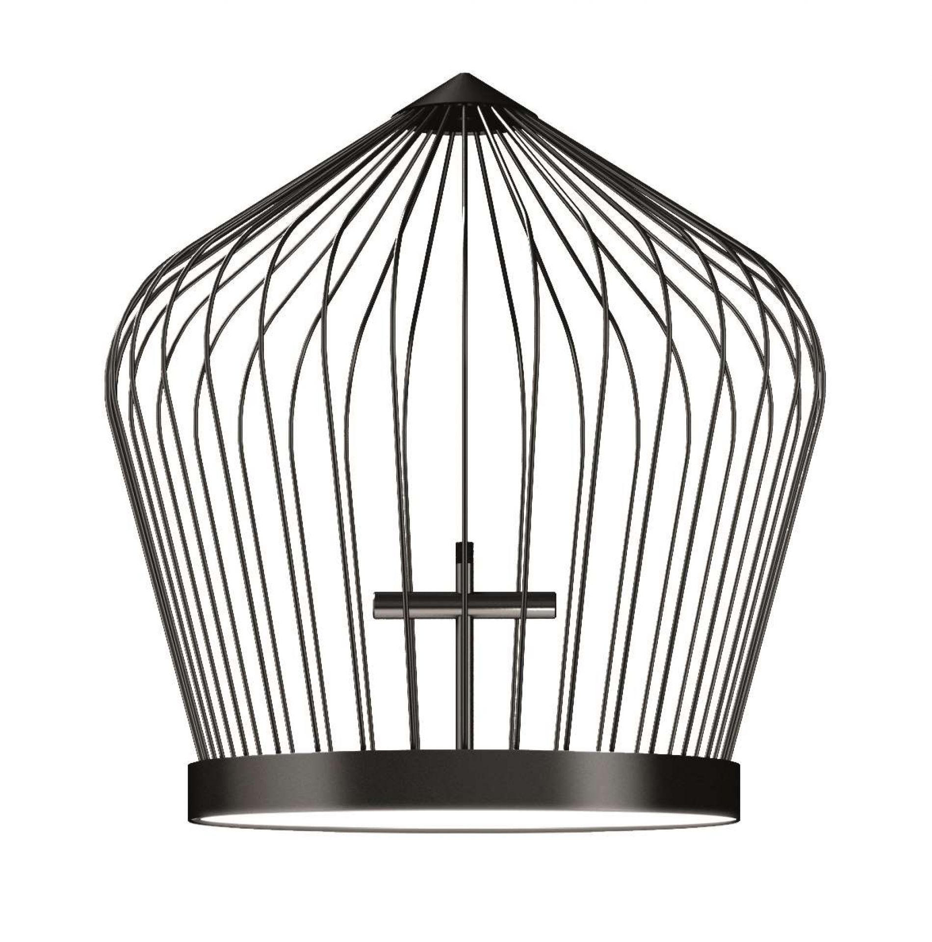 Twee T. Hängeleuchte von Casamania Horm, moderne Pendelleuchte aus schwarzem Metalldraht für Wohnzimmer und Esszimmer.