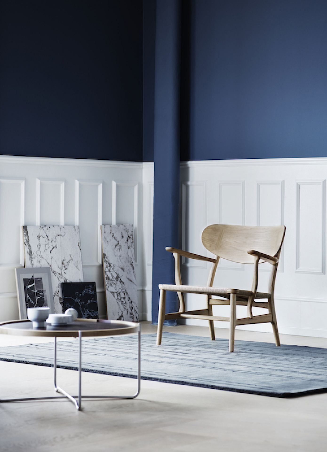 CH22 Lounge Sessel von Carl Hansen & Søn aus Eiche mit Kordelgeflecht.
