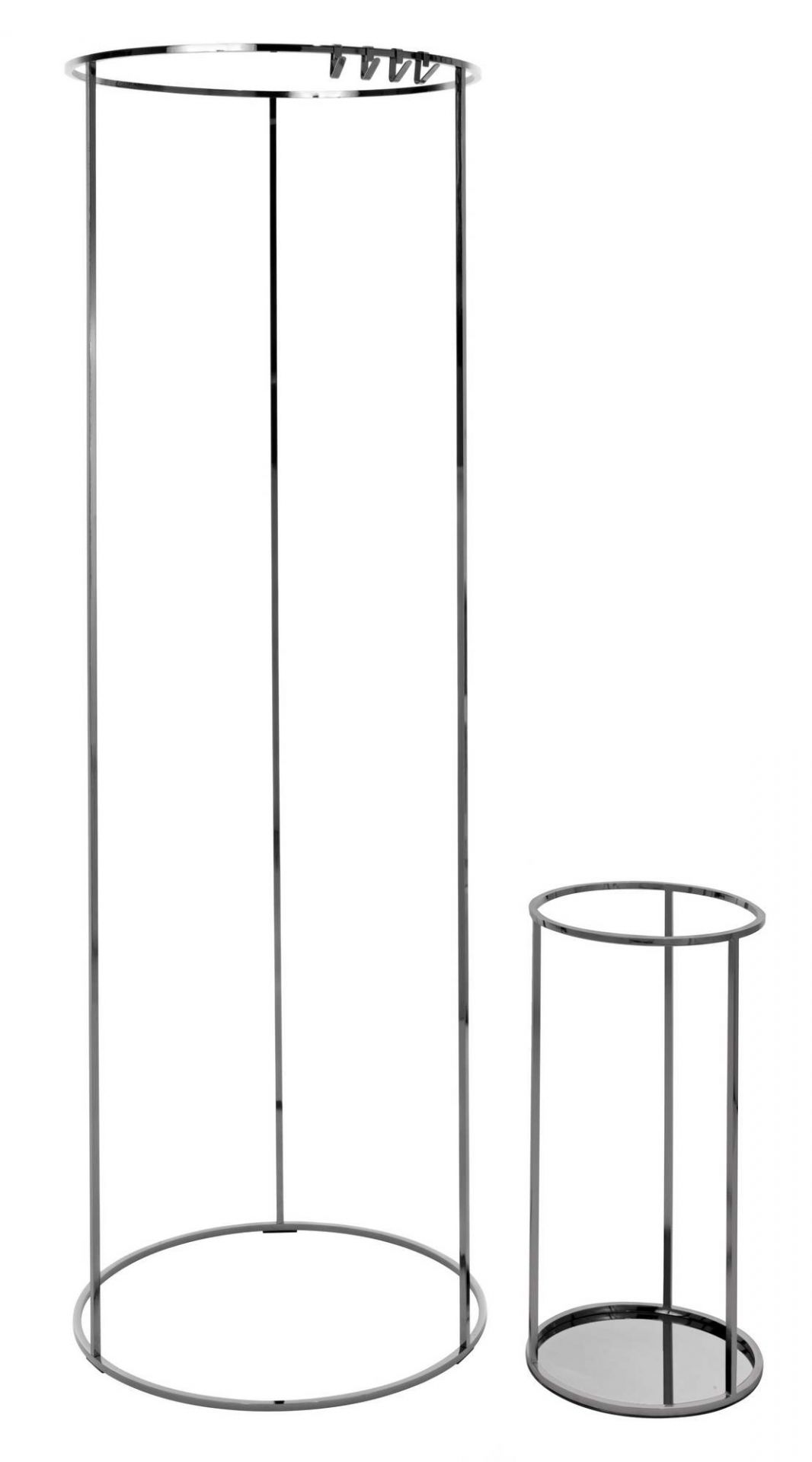 Schönbuch Rack: Moderner Schirmständer und Beistelltisch aus verchromtem Stahl, minimalistisches Design für Flur und Wohnzimmer.