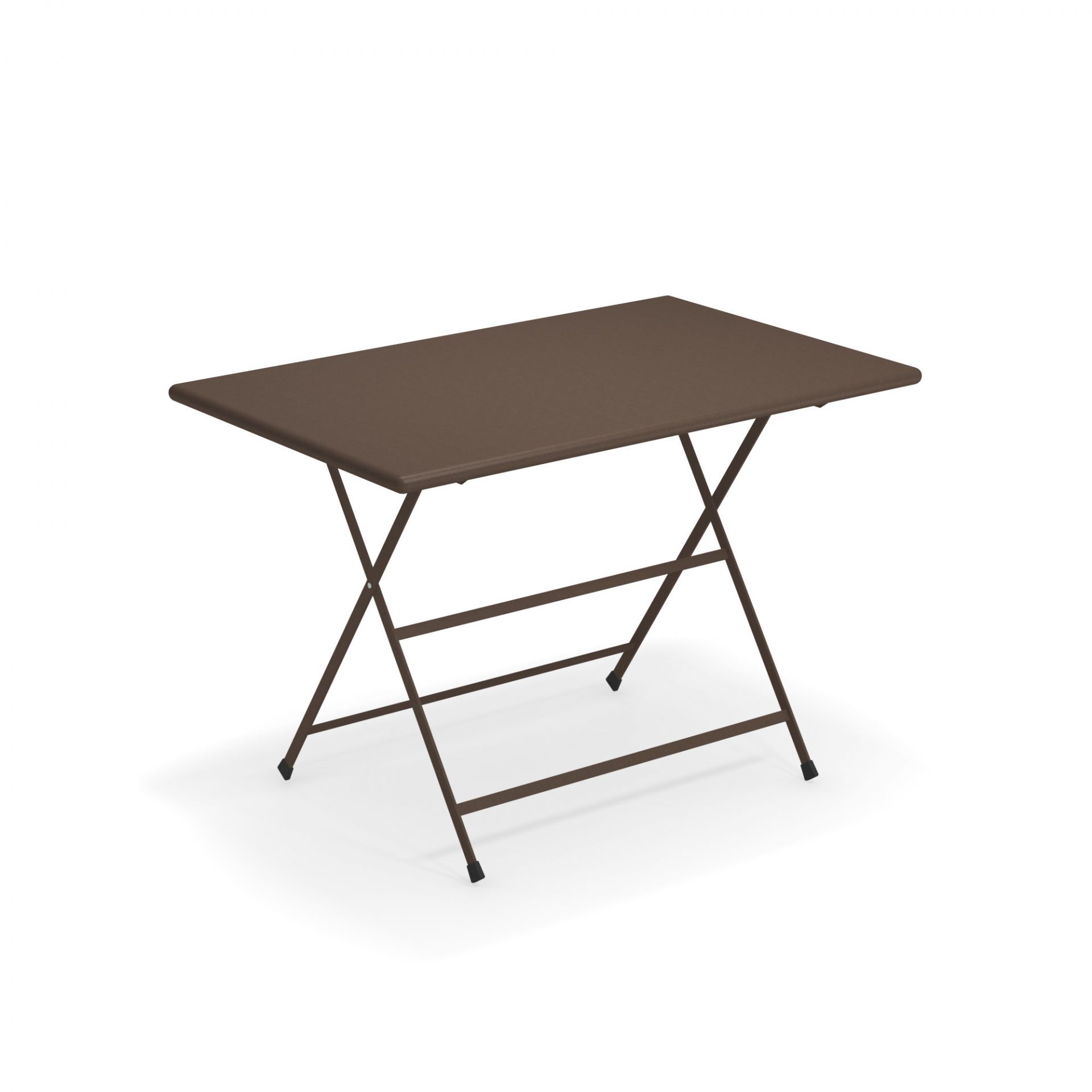 Brauner Arc en Ciel Klapptisch 110 cm von emu, ideal für Garten, Balkon und Terrasse.