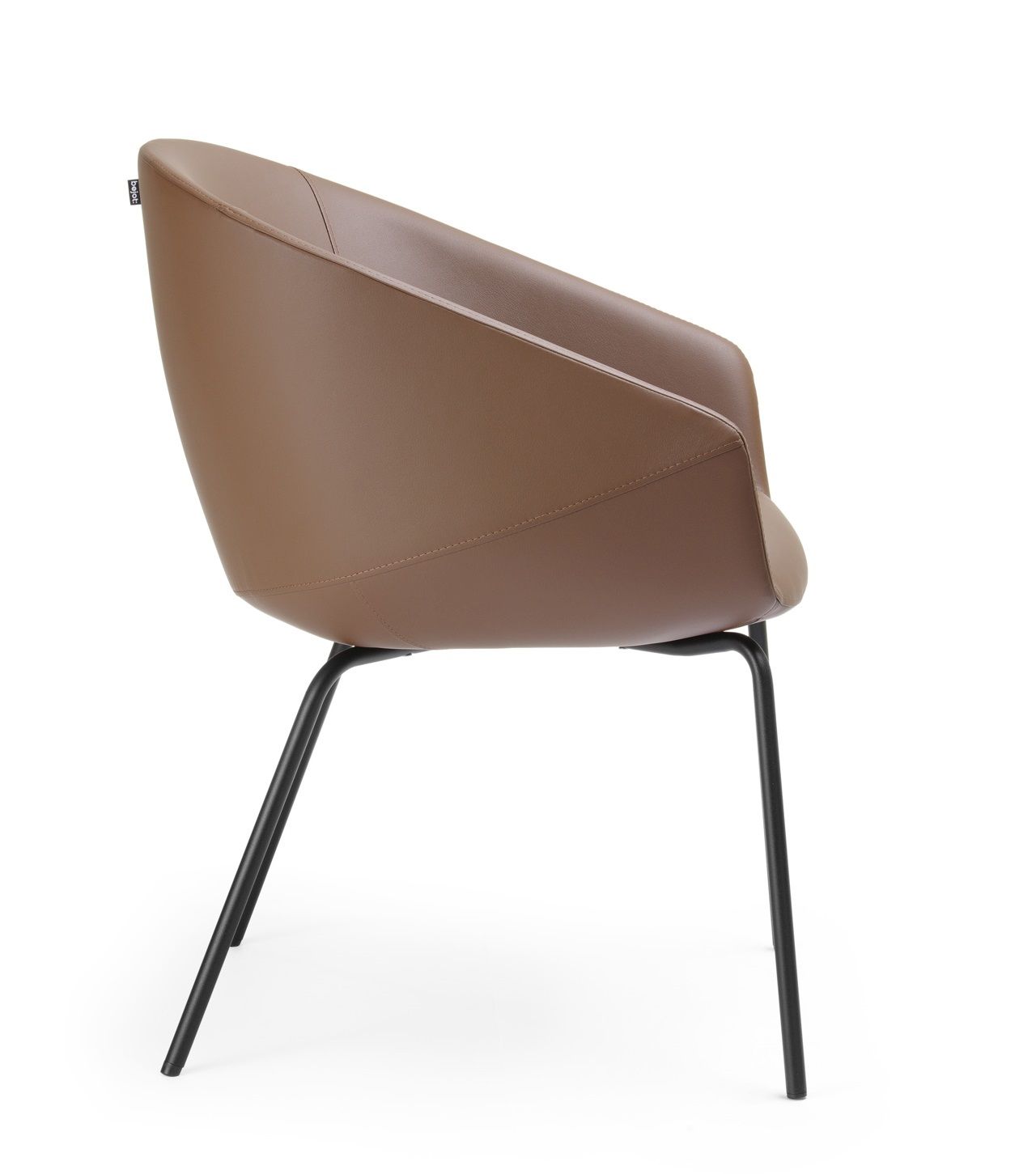 ox:co OX 215 Konferenzsessel Bejot in Braun, Seitenansicht, ideal für moderne Büros und Konferenzräume.