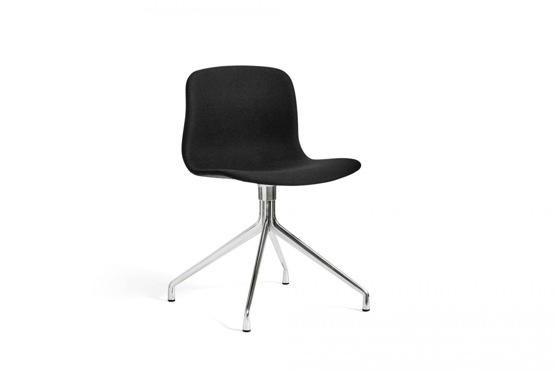 Schwarzer About a Chair AAC 11 Stuhl von Hay mit Vollpolster und Chromgestell.