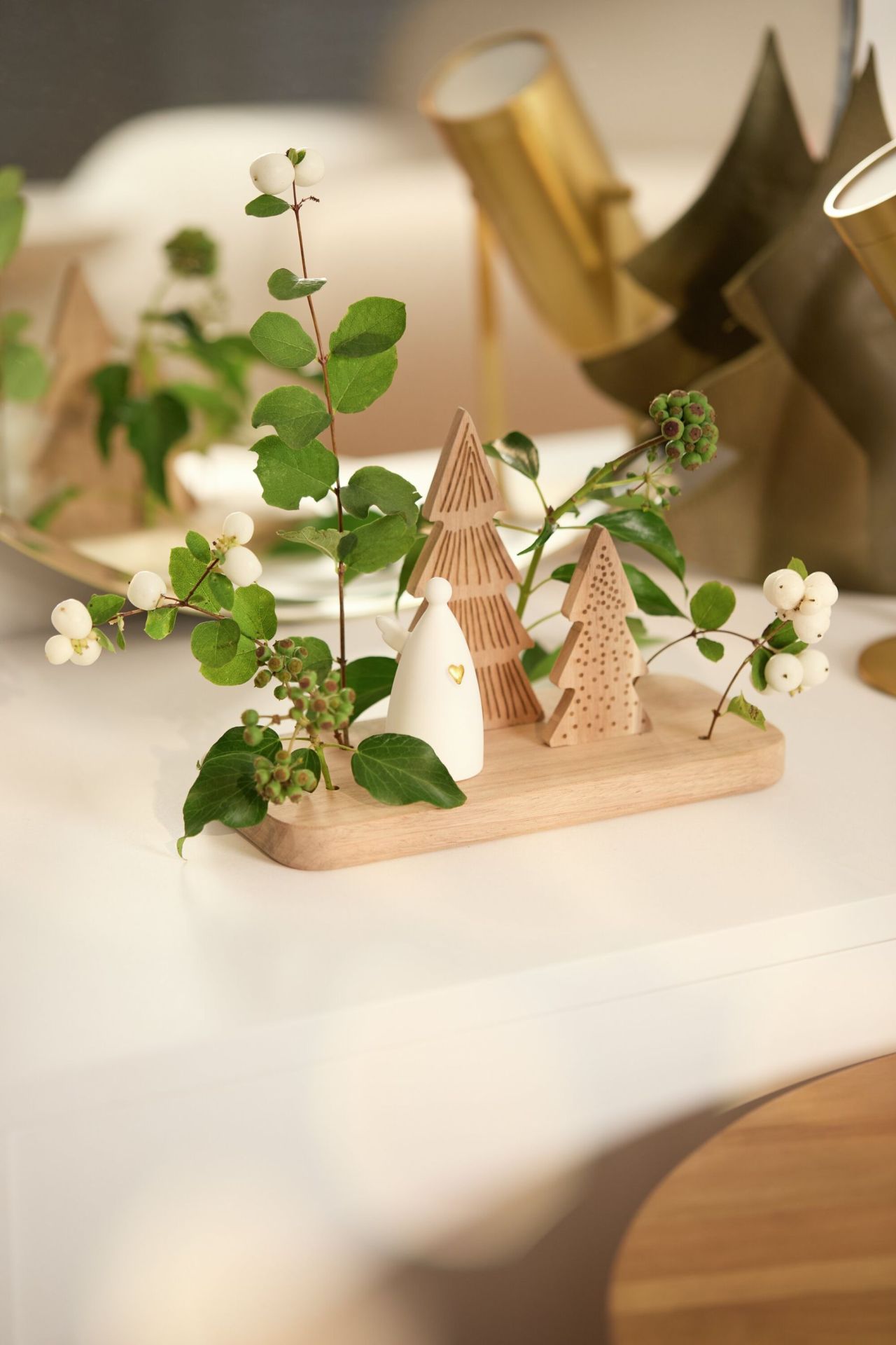 Kersttafereel, engelen, wielen