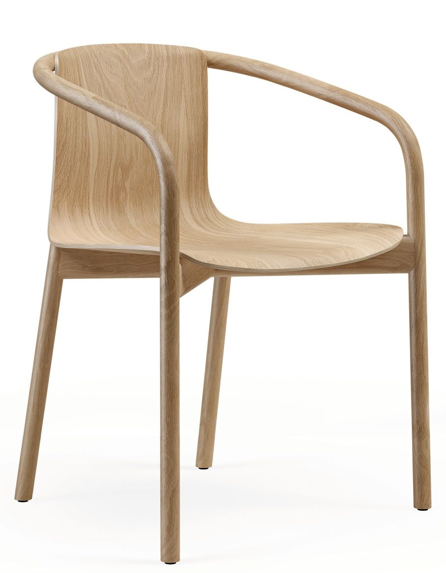 Osuu Chair von Walter Knoll, ein moderner Holzstuhl mit Armlehnen und minimalistischem Design.