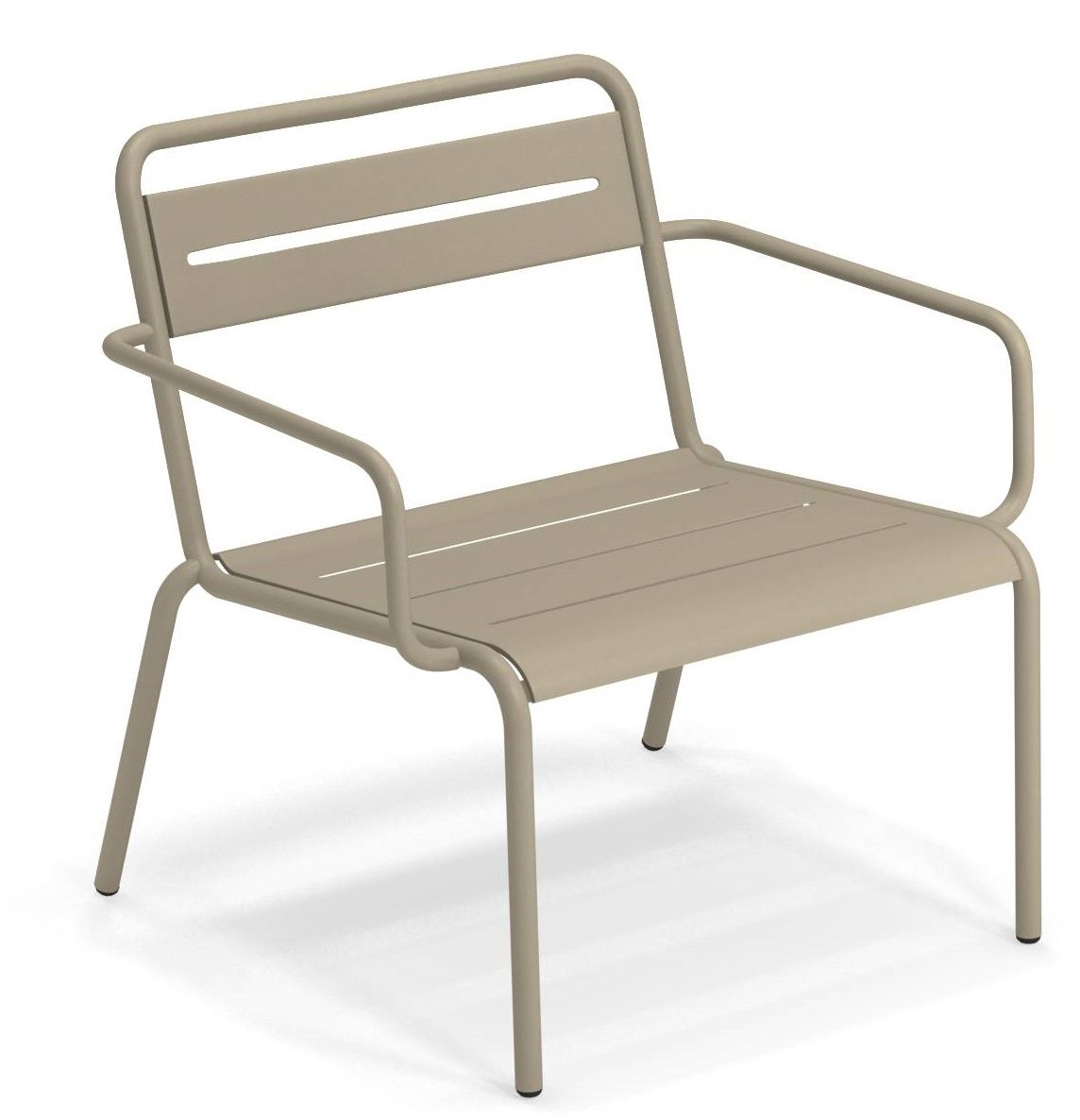 Beiger Star Lounge Chair Sessel von Emu für den Außenbereich, modernes Design mit Armlehnen.