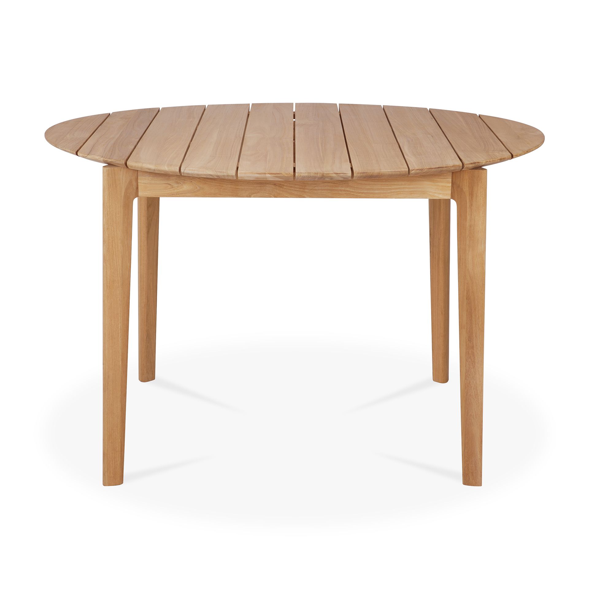 Runder Bok Outdoor Tisch von Ethnicraft aus Teakholz, ideal für Garten und Terrasse.
