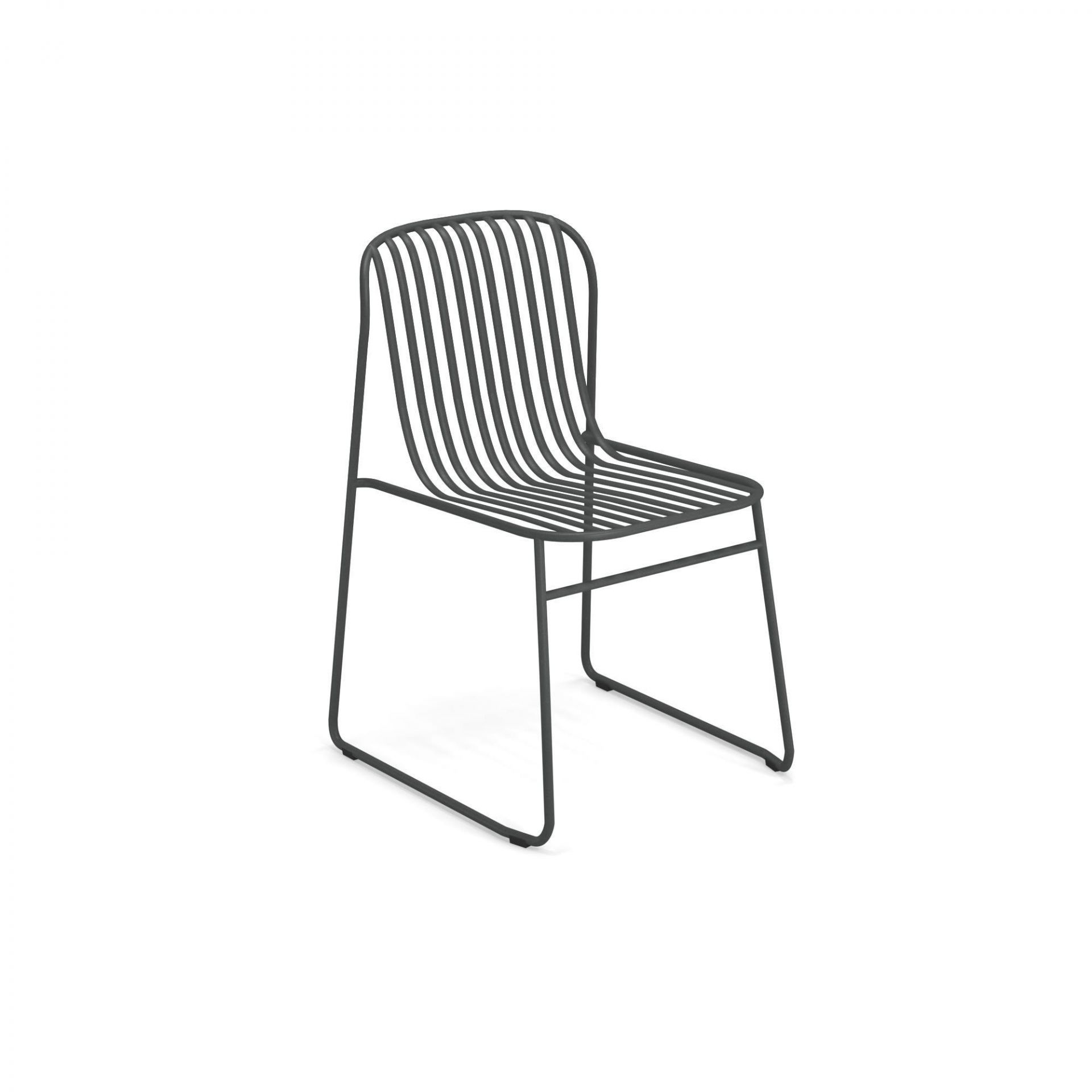 Riviera Stuhl aus Metall in Antik Eisen Optik für Garten und Terrasse.