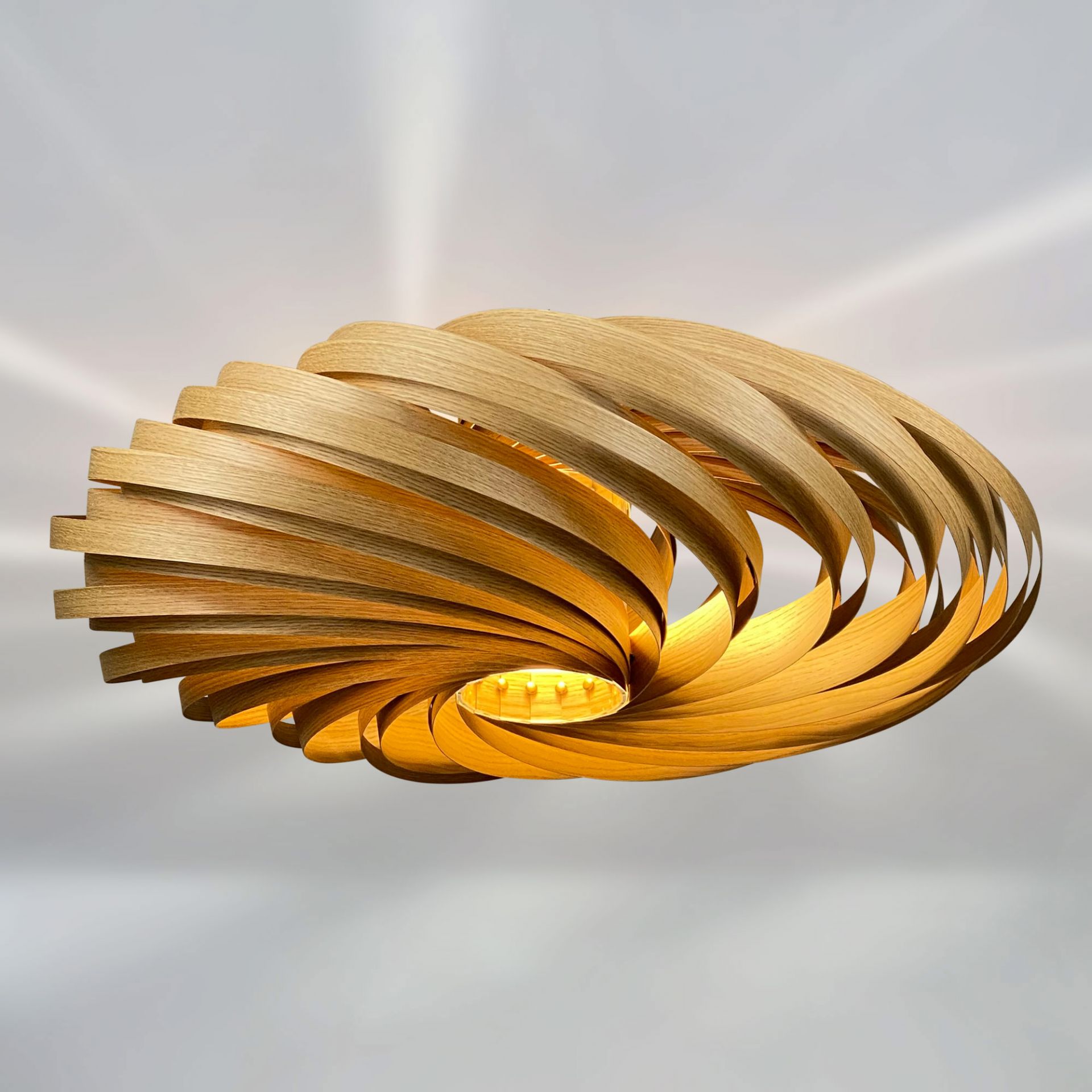 Veneria plafondlamp eikenhout Ø70 cm Gofurnit