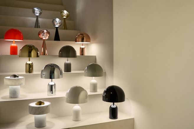 Bell draagbare LED-tafellamp / acculamp / tafellamp van Tom Dixon