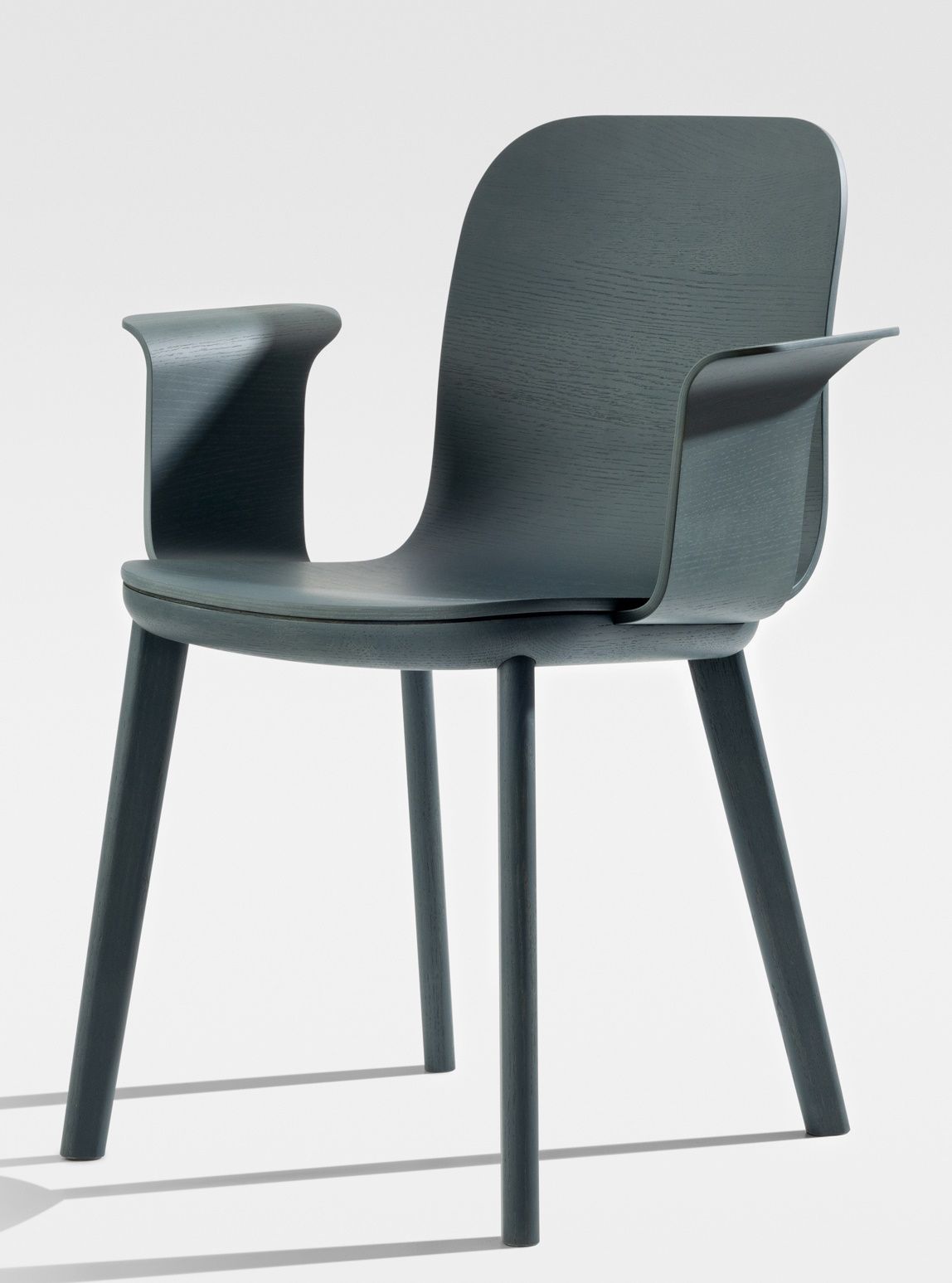 Aeon Comfort Chair Armlehnstuhl Zeitraum, moderner Holzstuhl in Grau mit Armlehnen für Esszimmer und Büro.