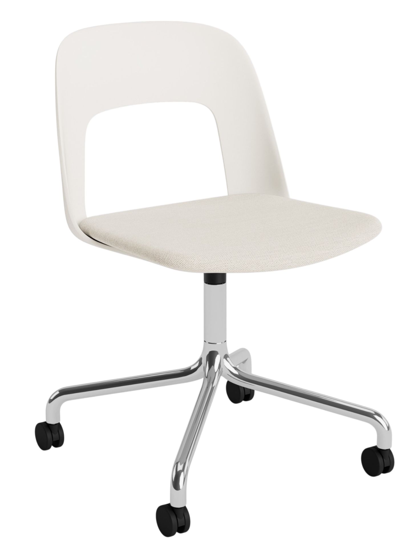 Layout Side Chair 163 draaistoel met vier poten van Hay