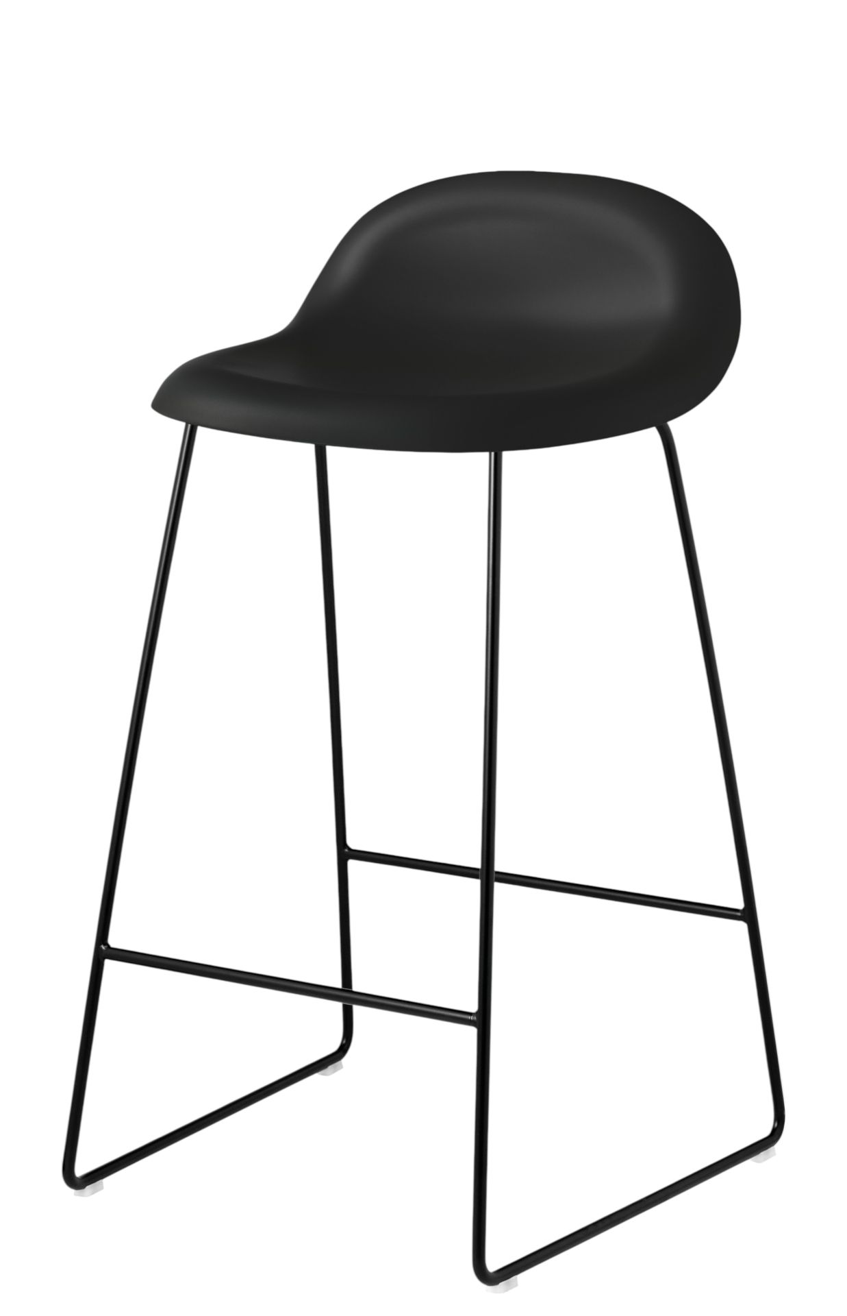 3D-barkruk 65 kunststof - Sledge Base Gubi