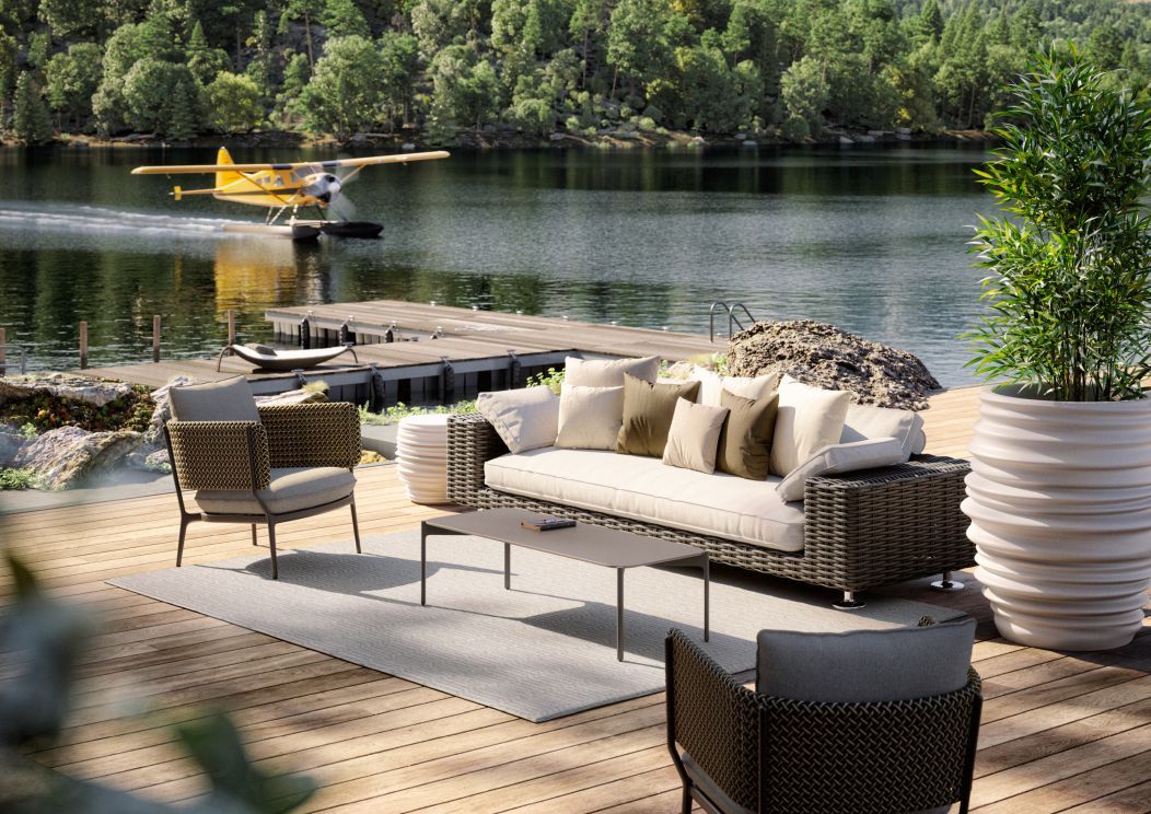 Bellmonde Sessel: Hochwertiger Outdoor-Sessel mit Polster, ideal für Garten und Terrasse.