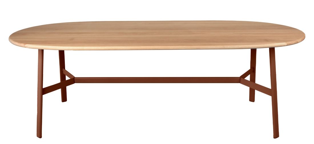 SO’O eettafel van eikenhout 220 × 95 cm (ovaal) voor binnen Fermob
