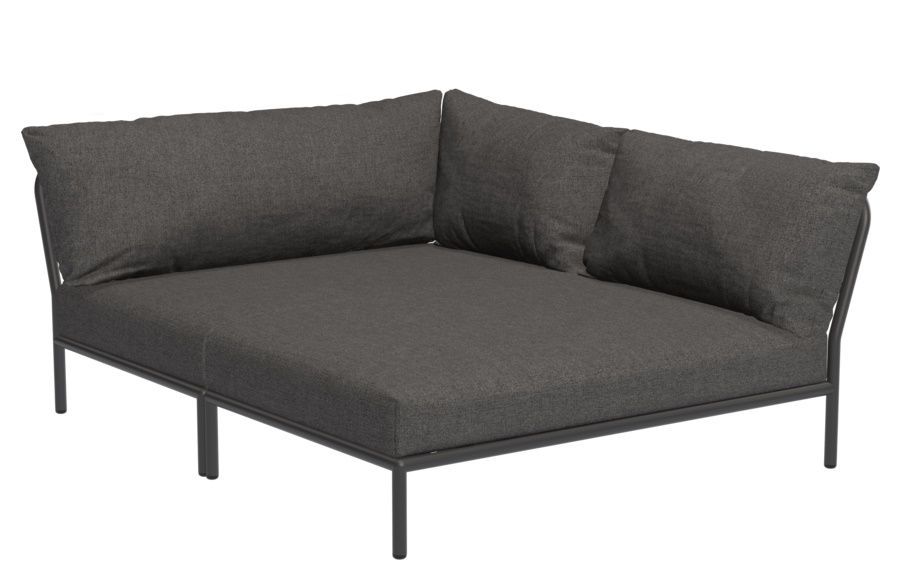 Graues Level Cozy Corner Outdoor Sofa von Houe mit minimalistischem Design und bequemen Kissen.
