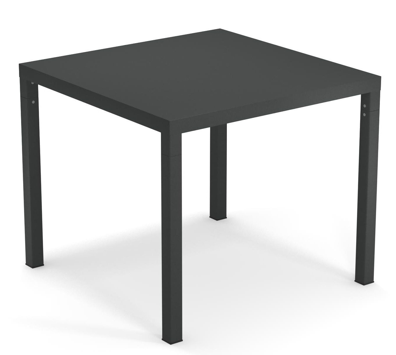 Schwarzer, quadratischer Nova Tisch von Emu für den Außenbereich, ideal für Garten und Terrasse.