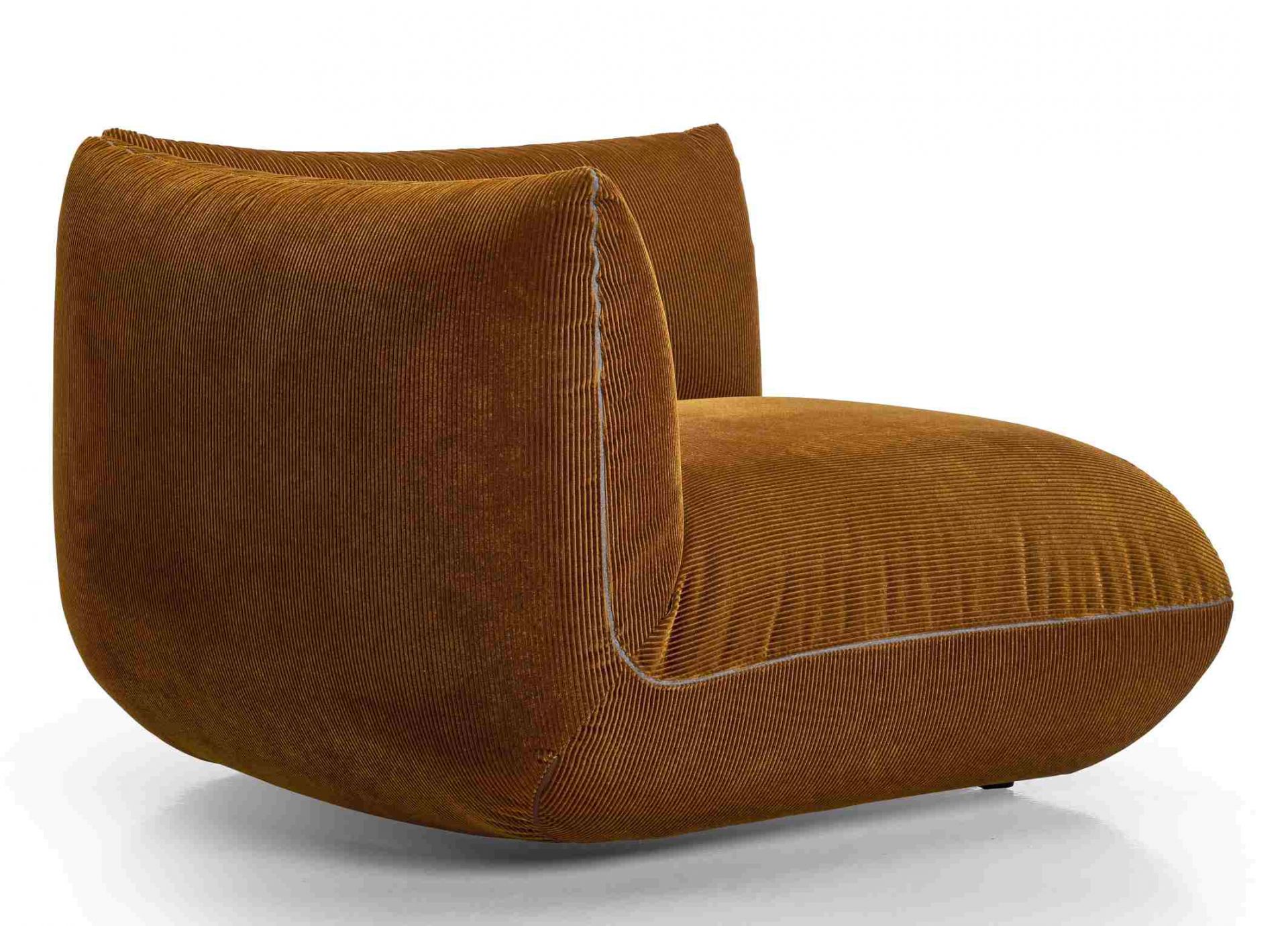 Jalis 21 Modulsofa mit Armlehne von Cor, brauner Cordstoff, modernes Design für Wohnzimmer.