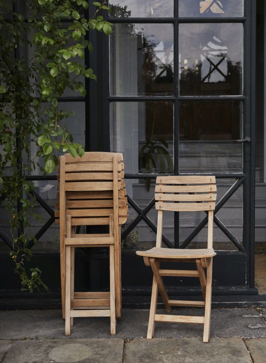 Vendia Chair Klappstuhl von Skagerak by Fritz Hansen aus Teakholz für den Außenbereich.