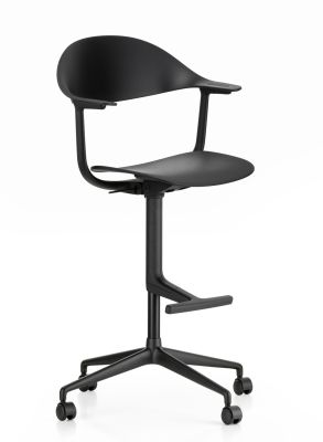 Mynt High draaistoel zitting/rugleuning van kunststof Vitra