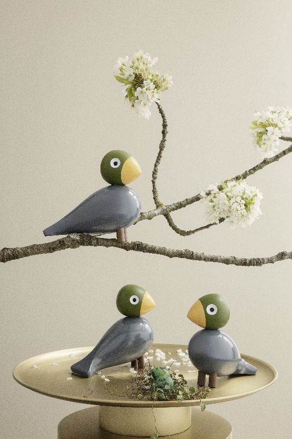 Songbirds Zangvogels Houten figuur Nachtegaal Kay Bojesen