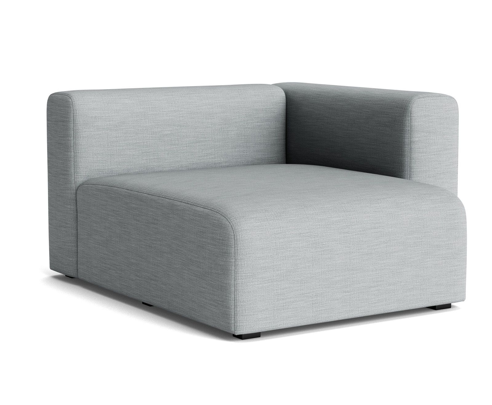 Heller, grauer Mags Sofa Chaise Longue mit Armlehne rechts von Hay für Wohnzimmer.