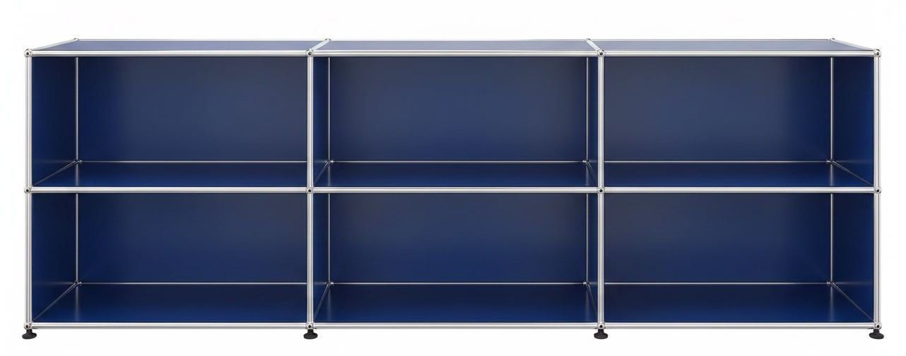 USM Haller Open Shelf Wide Gentian Blue
