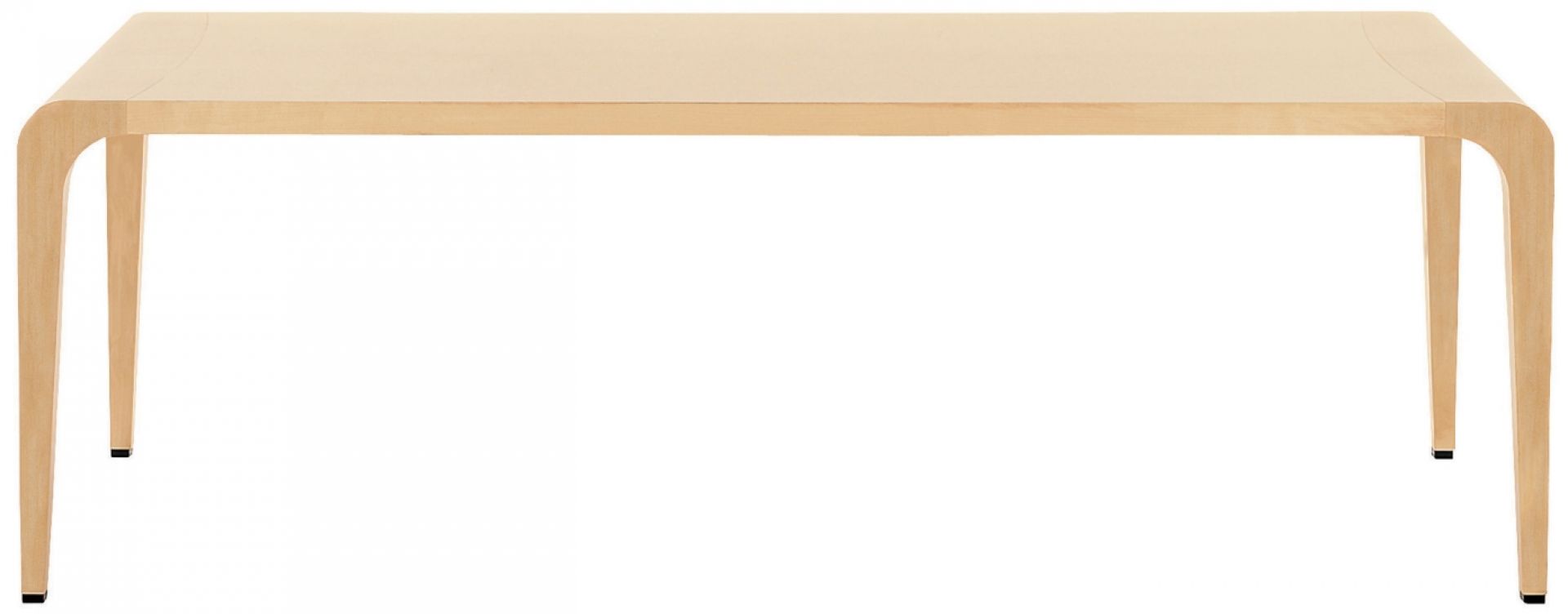 Ilvolo Tisch von Alias, ein moderner Esstisch aus hellem Holz mit abgerundeten Kanten.