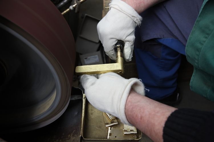 Art Déco 1930 Deurkruk Tecnolumen gepolijst nikkel