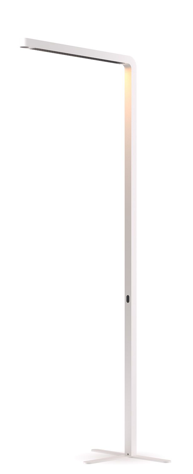 Team Agile Stehleuchte in Grau: Moderne LED-Stehlampe mit minimalistischem Design für Büro und Wohnzimmer.
