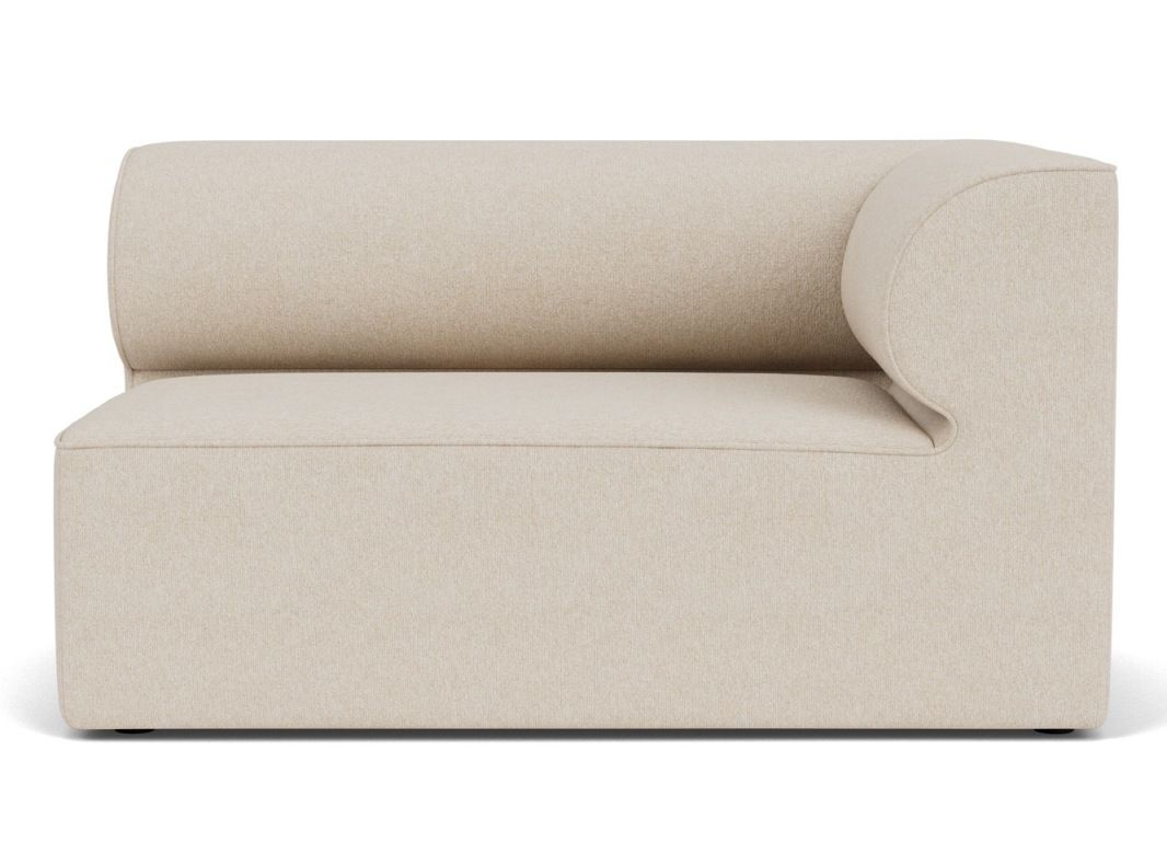 Beiges Eave Modular Sofa von Audo Copenhagen, Eckelement mit abgerundeter Armlehne für modernes Wohnzimmer.