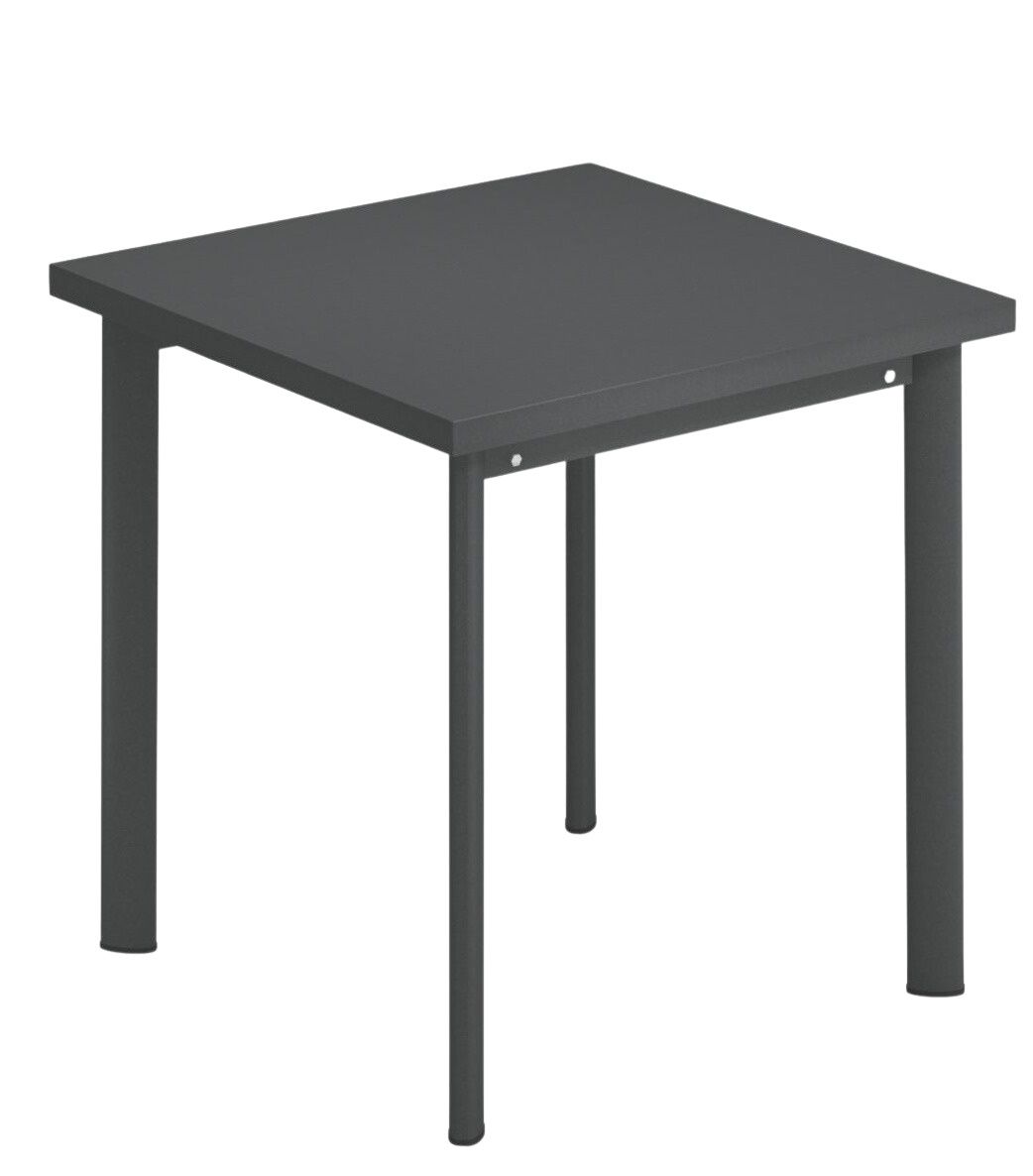 Quadratischer, anthrazitfarbener Star Tisch von Emu für den Außenbereich, ideal für Garten und Terrasse.