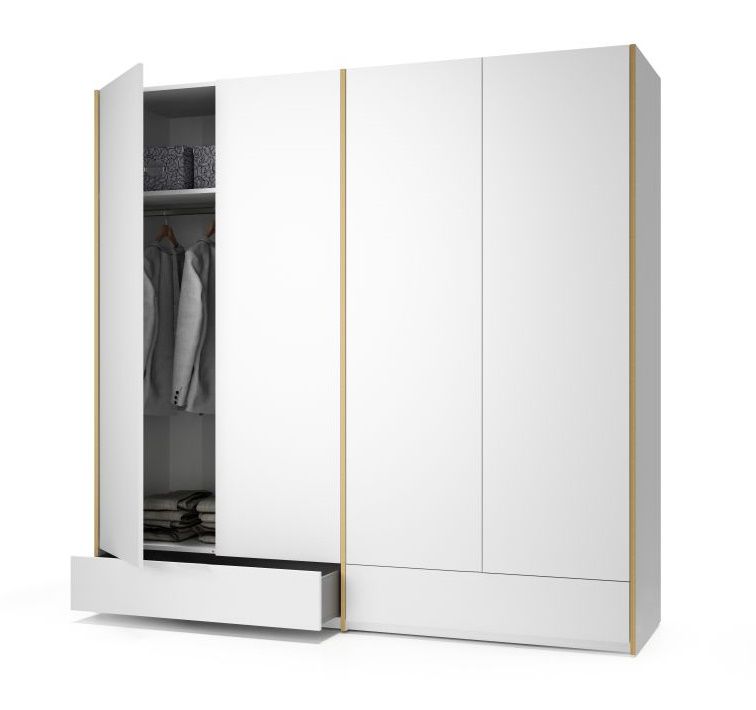 MODULAR PLUS Schrank Kombination von Müller Möbelwerkstätten mit offenen Türen und Schubladen.