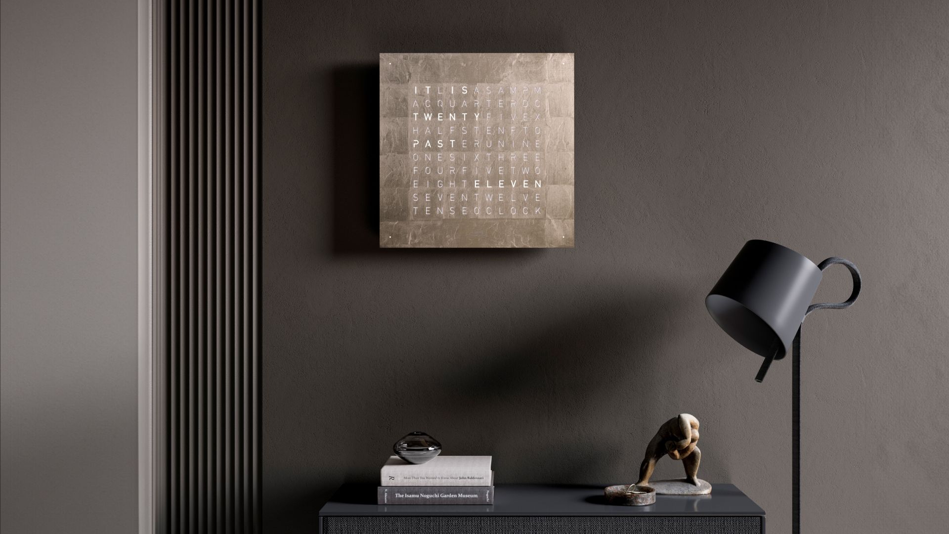 Earth 45 Creator's Edition wandklok / Tijdsobject Engels QLOCKTWO