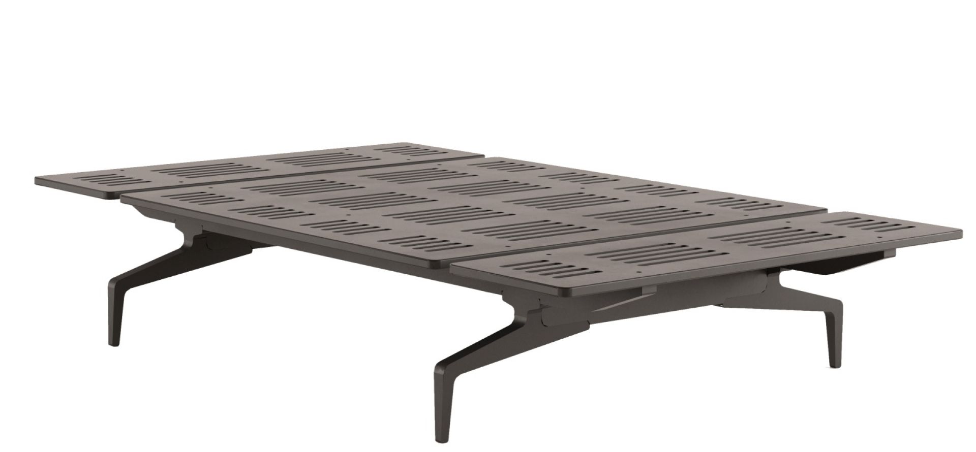 Legnoletto Bett von Alias, modernes Design mit Lattenrost und minimalistischen Füßen.