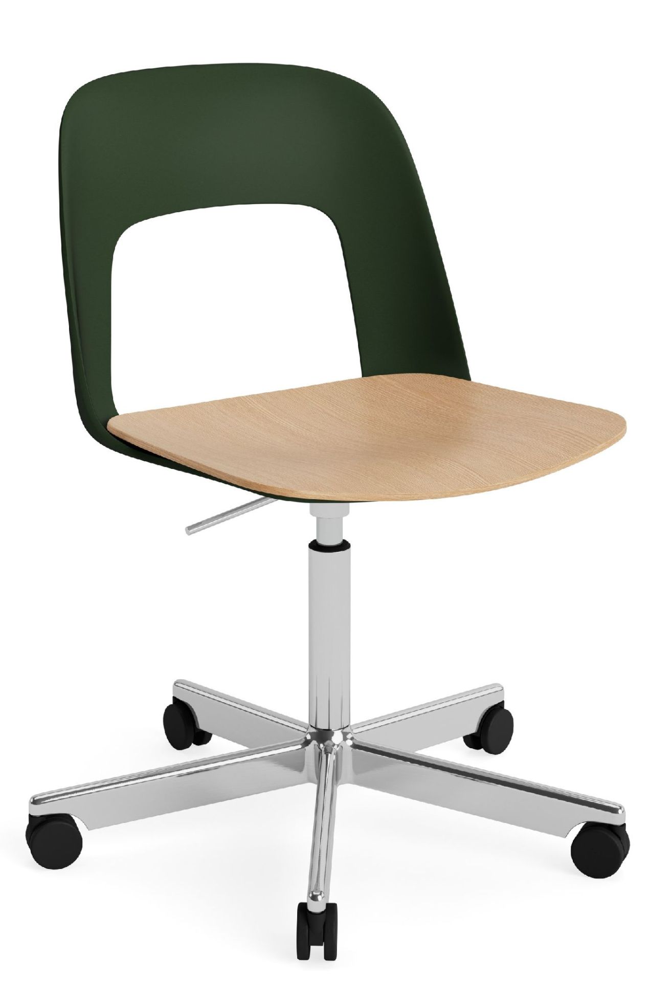 Layout Side Chair 142 stoel met vijfpoot en draaivoet van Hay