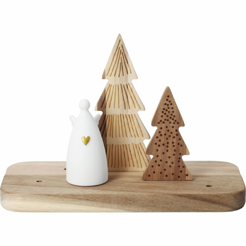 Kersttafereel, engelen, wielen
