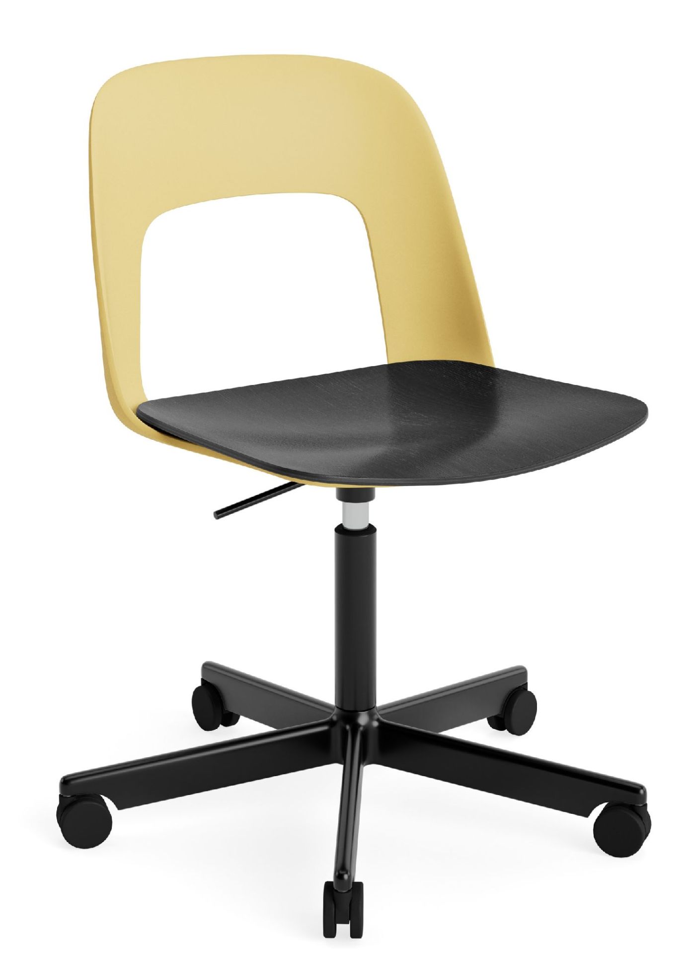 Layout Side Chair 142 stoel met vijfpoot en draaivoet van Hay