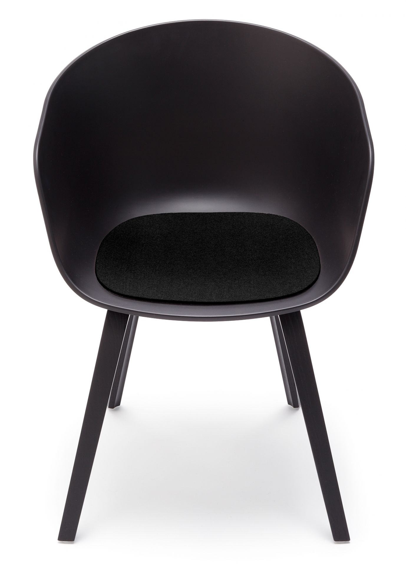 Schwarzer About A Chair AAC22 Stuhl mit schwarzer Filz Sitzauflage von Hey Sign. Einzelstück.