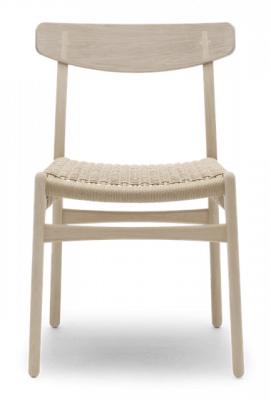 CH23 Stuhl von Carl Hansen & Søn, Holzstuhl mit geflochtener Sitzfläche, skandinavisches Design.