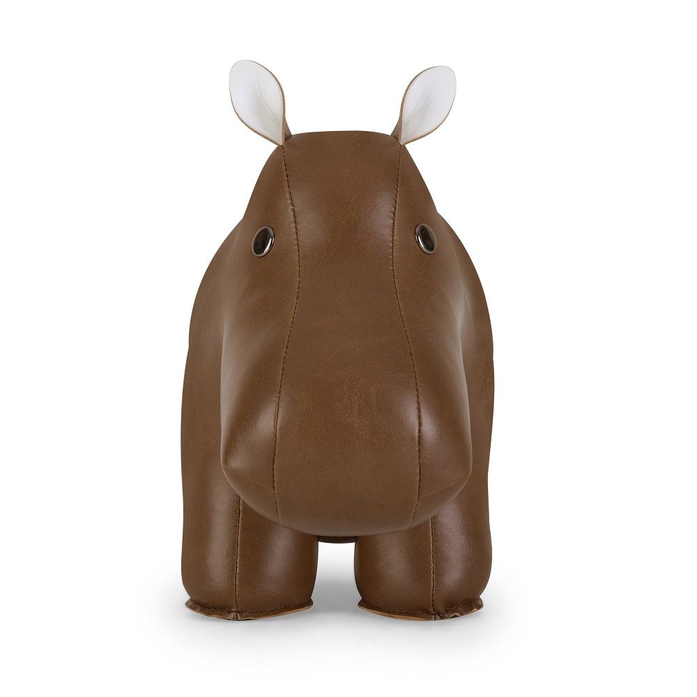 Brauner Hippo Türstopper von Züny, Sonderedition. Dekorativer und schwerer Türstopper in Nilpferd-Form.